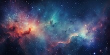 Galaxy Cosmos Abstract Multicolored Background