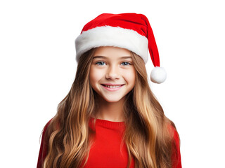 Sticker -  Isolated christmas girl with gift box