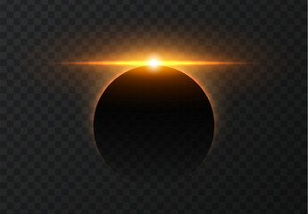 Wall Mural - Vector sun eclipse.