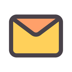 Poster - email flat line icon