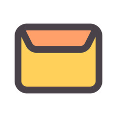 Poster - envelope flat line icon