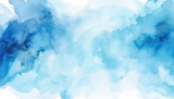 Fototapeta Góry - abstract azure light baby blue aqua watercolor paint flow texture pattern wallpaper background