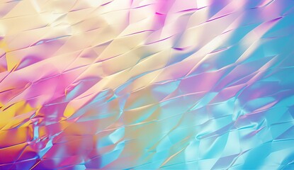 Wall Mural - holographic background in gold, yellow, neon green and white, in the style of light sky-blue and pin