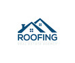 © Goutom - Roofing logo, real estate business vector design template
