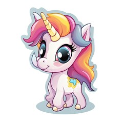 illustration of a cartoon pony sticker