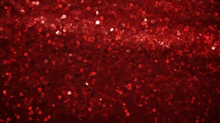 Wall Mural - Shiny red glitter abstract background with bokeh effect