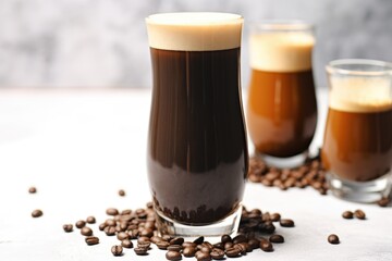 Canvas Print - nitro cold brew coffee in a beer glass