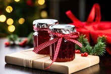 a homemade jam jar as a late christmas gift