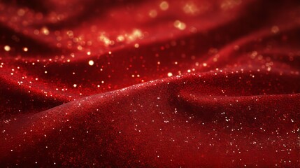 Wall Mural - Sparkling red glitter texture for festive and glamorous backgrounds