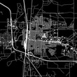 1:1 square aspect ratio vector road map of the city of  Laramie Wyoming in the United States of America with white roads on a black background.