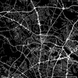 1:1 square aspect ratio vector road map of the city of  Lakewood New Jersey in the United States of America with white roads on a black background.