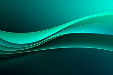 Sticker - Abstract blue and green background with flowing wavy lines