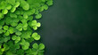 Irish shamrock green background with space for text