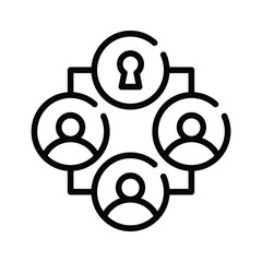 Poster - Group security icon. internet security, creative group security concept