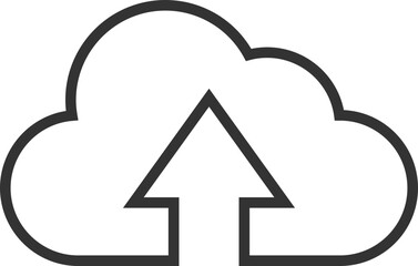 Poster - Technology icon vector cloud computing connection. Big data global server. Line design symbol.