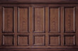 Classic cabinet wall of brown wood panels