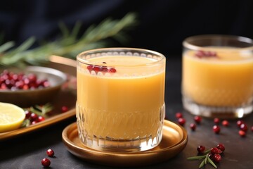 Canvas Print - spiced solstice punch in clear jar