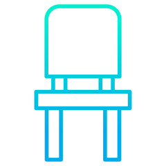 Canvas Print - Outline gradient Chair icon