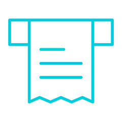 Poster - Outline gradient Receipt icon