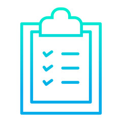 Poster - Outline gradient List Clipboard icon