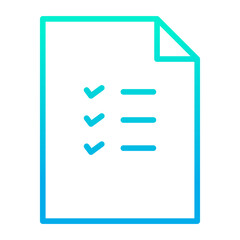 Sticker - Outline gradient List Document icon