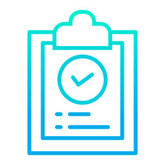 Poster - Outline gradient Task Clipboard icon