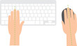 wrong and right ways for hand position in use keyboard and mouse