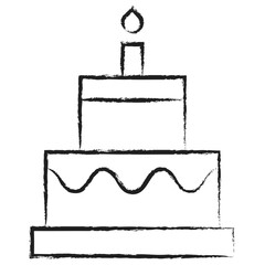 Sticker - Hand drawn Cake icon