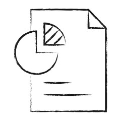 Sticker - Hand drawn Document pie chart icon