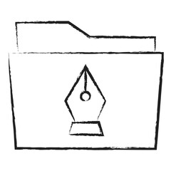 Poster - Hand drawn Folder icon