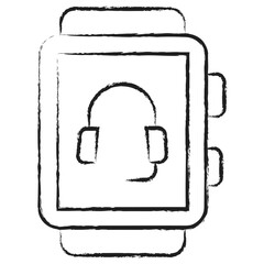 Canvas Print - Hand drawn Smartwatch icon