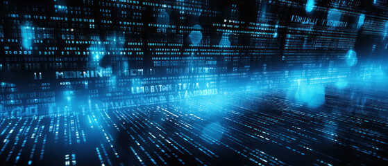 Abstract computer code (blue)