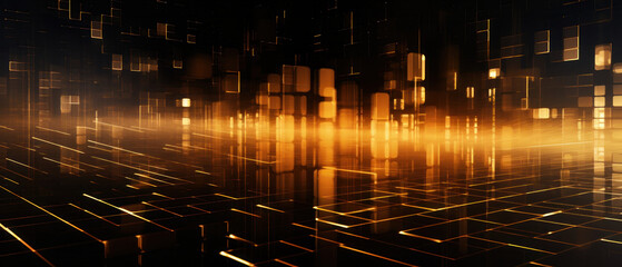 Abstract computer code (gold)