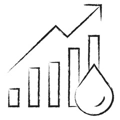 Sticker - Hand drawn Oil Price icon