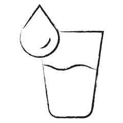 Sticker - Hand drawn Water bottle icon