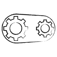 Poster - Hand drawn Engine icon