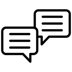 Poster - Comment Boxes Outline Icon