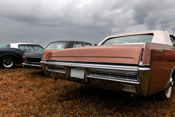 An old, classic car exhibition.