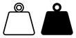 ofvs477 OutlineFilledVectorSign ofvs - weight vector icon . heavy mass sign . isolated transparent . black outline and filled version . AI 10 / EPS 10 / PNG . g11820