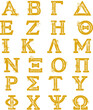 Grunge Greek Alphabet Vector