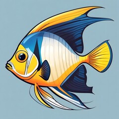 Angelfish illustration Ai Generative