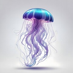 Poster - Jellyfish illustration Ai Generative