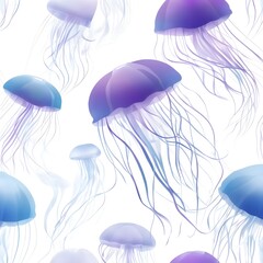 Poster - Jellyfish illustration Ai Generative