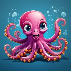 Octopus illustration Ai Generative