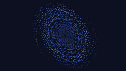 Wall Mural - Abstract spiral blue line milky way nebula galaxy in dark color. This symbol  line background can be used as a banner or wallpaper. This can used as a website background.