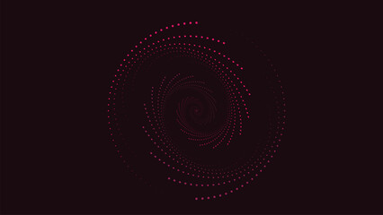 Wall Mural - Abstract spiral pink line round background. This minimalist design line symbol style background can be used as a banner. 
