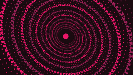 Wall Mural - Abstract spiral pink line round background. This minimalist design line symbol style background can be used as a banner. 