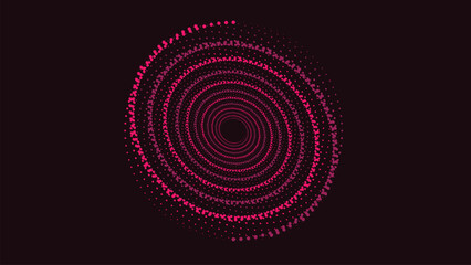Wall Mural - Abstract spiral pink line round background. This minimalist design line symbol style background can be used as a banner. 