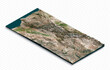 3d model map of Atlas Mountains, High Atlas in Morocco, the Toubkal National Park. Isometric map virtual terrain 3d for infographic. Geography and topography planet earth flattened satellite view