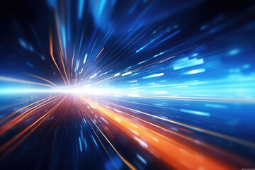 Poster - Abstract speed motion on the road, digital fractal art design
